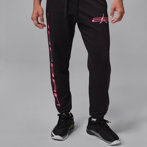 Air Jordan Sport Crossover Dri-FIT Fleece Pants - Black/Infrared 23/White - IO8933-010