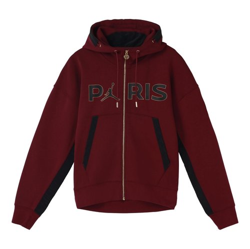 Air Jordan Travel Alphabet Zipper Cardigan Knit Red - Wine Red - CV9951-610