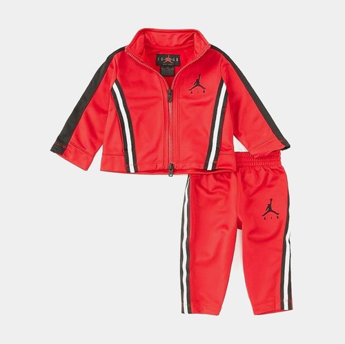 Air Jordan Tricot Zip Up and Jogger Set - Black/Red - 756503-R78
