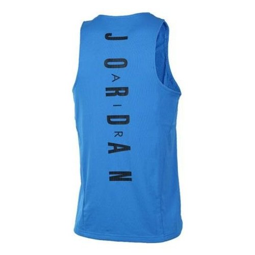 Air Jordan Ultimate Flight Logo Printing Quick Dry Breathable Sports Blue Vest - Industrial Blue - 842315-435