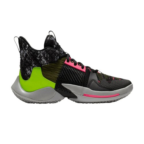 Air Jordan Why Not Zer0.2 - Light Smoke Grey/Black/Cyber/Hyper Pink - AO6218-003