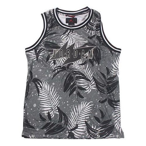 Air Jordan Wings Brown Printing Basketball Vest Gray - Grey - CJ4315-084