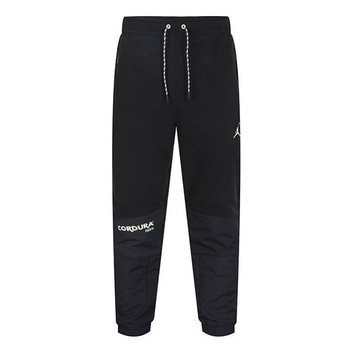 Air Jordan Winter Utility Cordura Stay Warm polar fleece Splicing Casual Sports Running Long Pants - Black - CT3385-010