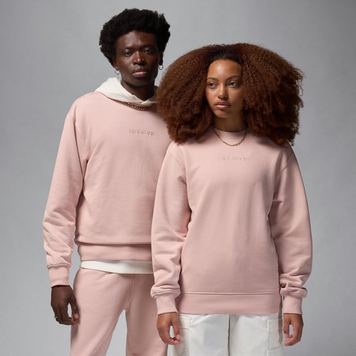 Air Jordan Wordmark Fleece Crew-Neck Sweatshirt - Pink Oxford - FZ3950-601