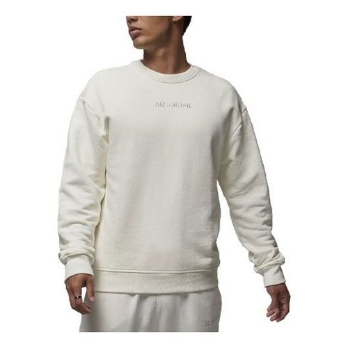 Air Jordan Wordmark Fleece Crewneck Sweatshirt - Beige/Sail - FJ7789-133