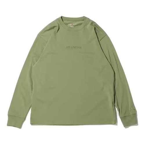 Air Jordan Wordmark Long Sleeve Shirt Asia Sizing - Sky J Light Olive - FJ0703-340