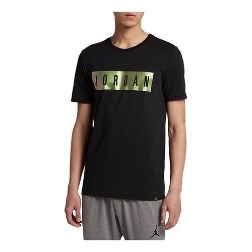 Air Jordan Wordmark T-shirt - Black/Green - 916147-010