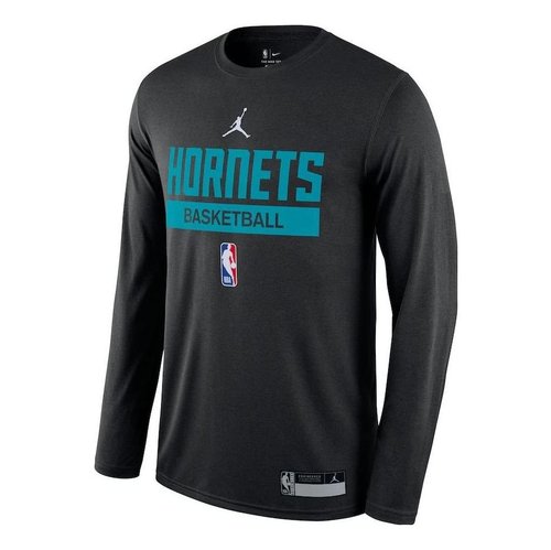 Air Jordan x NBA Charlotte Hornets 22-23 Practice Performance Long Sleeve T-Shirt - Black - DR6508-010