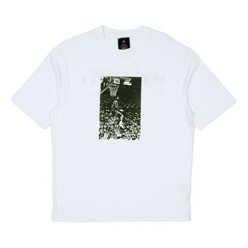 Air Jordan x Union LA Dunk Printing Sports Round Neck T-Shirt Asia Sizing - White - CZ1458-100