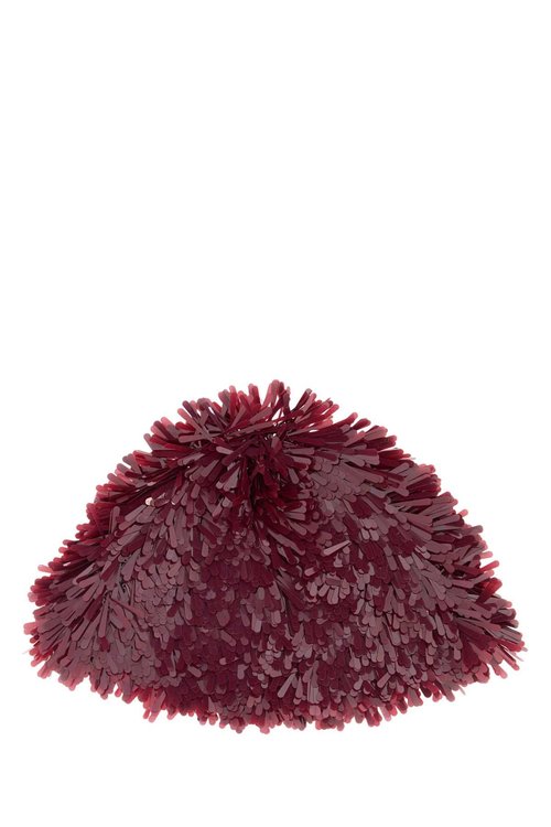 Alanui Bordeaux Polyvinyle Blend Sunset On Manhattan Beanie Hat - LWLA023E25KNI0012525 CHERRY
