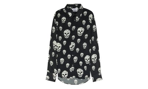 Alexander McQueen All Over Skulls Button Down Shirt AM004 - AM004
