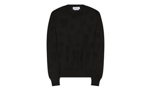 Alexander McQueen All Over Skulls Crewneck Sweater AM002 - AM002