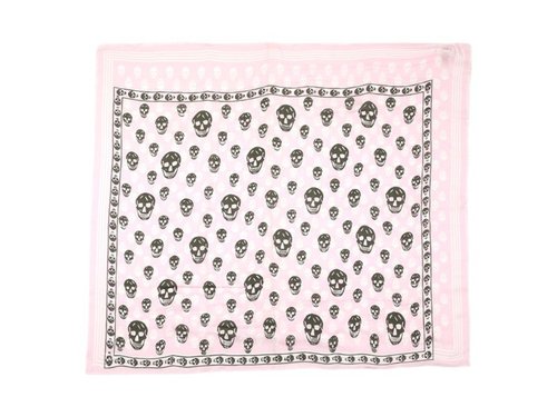 Alexander McQueen AllOver SkullPrint Scarf - Pink/Black - 6571813418Q5966