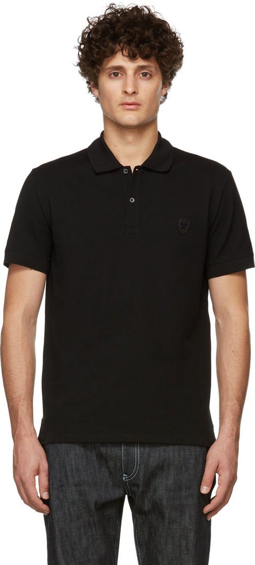 Alexander McQueen Skull Polo Shirt - Black - 633843QRX331000