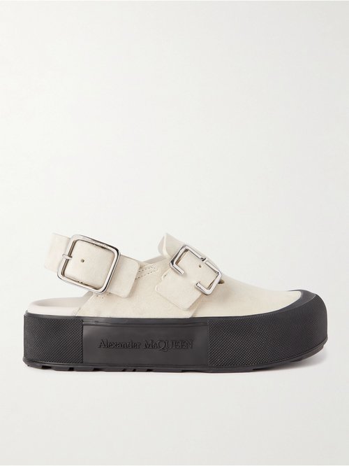 Alexander McQueen New Micmac Clog - Beige/Silver - 735803WHXK52120
