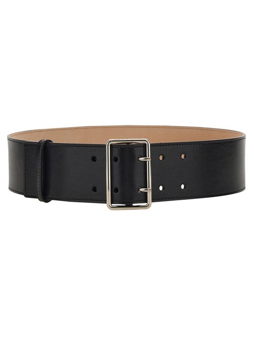 Alexander McQueen Black And Silver Military Belt - 1000 - 6214051BR0Y1000