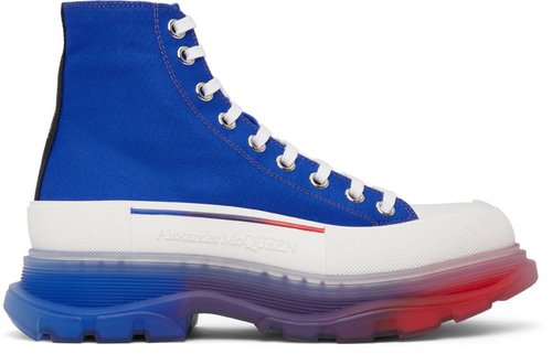 Alexander McQueen Tread Slick Boot | Blue | Size 41 - Royal/White - 705659W4TGE1141