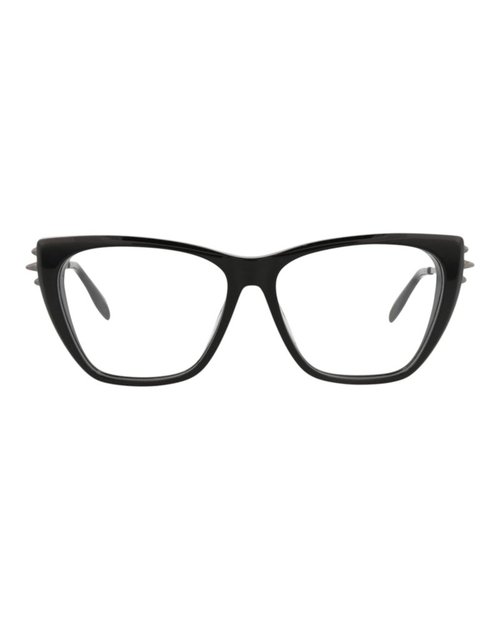 Alexander McQueen Cat EyeFrame Acetate Optical Frames - Black Ruthenium Transparent (Am0341O/30011489/001)