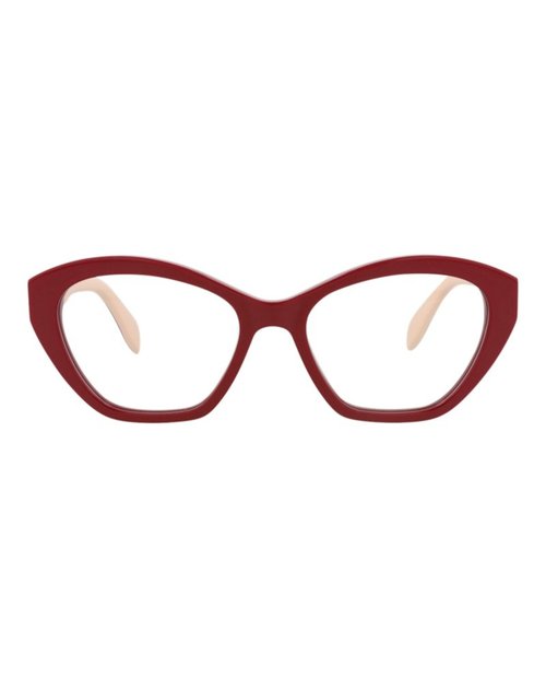 Alexander McQueen Cat EyeFrame Acetate Optical Frames - Red Red Transparent (Am0360O/30012342/004)