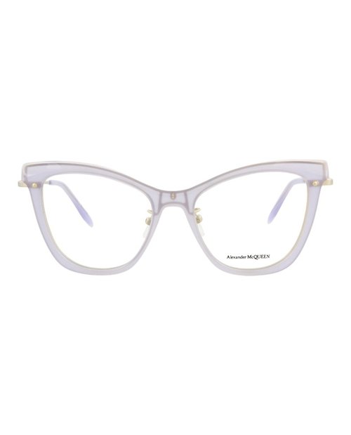 Alexander McQueen Cat EyeFrame Acetate Optical Frames - Violet Gold Transparent (Am0265O/30008684/002)