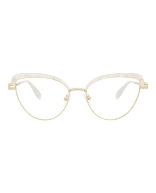 Alexander McQueen Cat EyeFrame Metal Optical Frames - Gold Gold Transparent (Am0259O/30008692/003)
