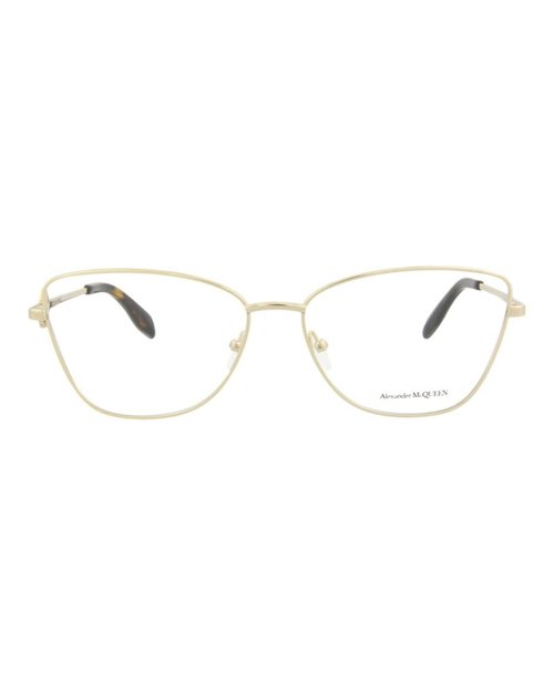 Alexander McQueen Cat EyeFrame Metal Optical Frames - Gold Gold Transparent (Am0290O/30009426/002)