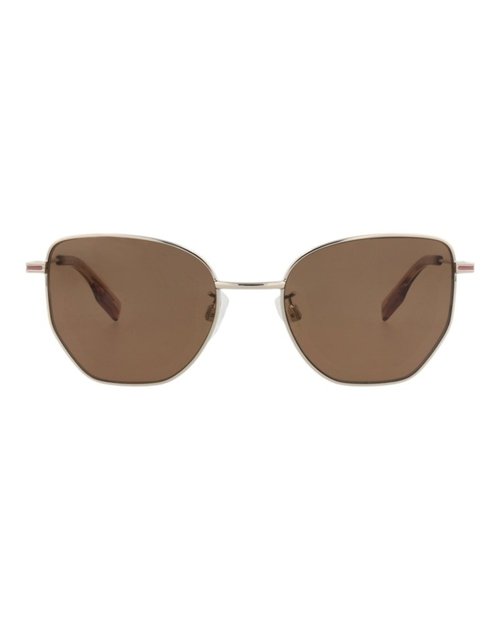 Alexander McQueen Cat EyeFrame Recycled Acetate CV Sunglasses - Gold Gold Brown (Mq0335O/30011563/002S)