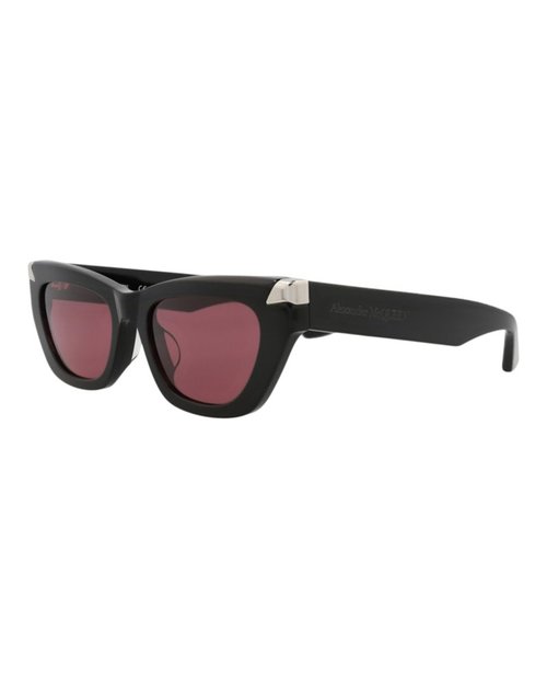 Alexander McQueen Cat EyeFrame Recycled Acetate Sunglasses - Black Black Violet (Am0440Sa/30015178/002)