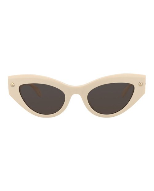 Alexander McQueen Cat EyeFrame Recycled Acetate Sunglasses - Ivory Ivory Grey (Am0407S/30014338/003)
