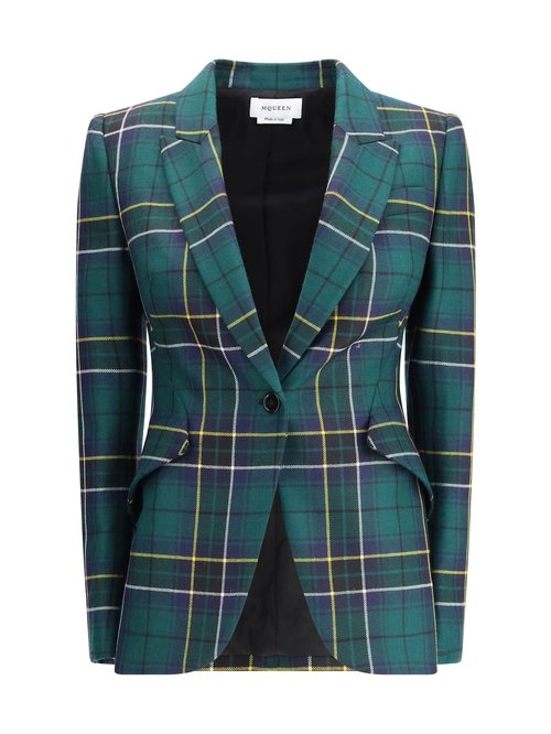 Alexander McQueen Check Patterned Blazer - 842110QJAFI4348