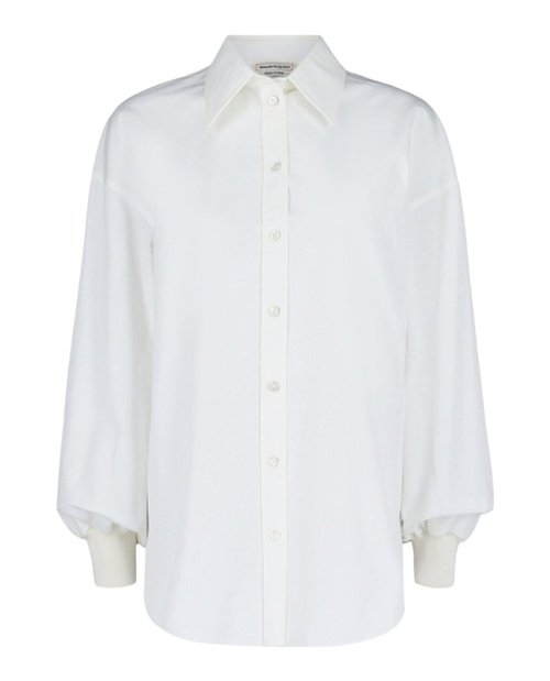 Alexander McQueen Cocoon Sleeve Shirt - Optical White - 661587QAAAY9000