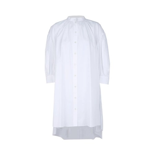 Alexander McQueen Cotton Trapeze Mini Dress - Optical White - 665411QAAAD9000