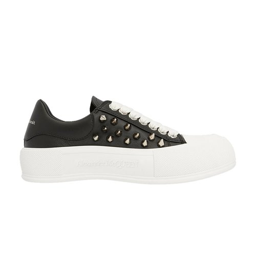 Alexander McQueen Deck Plimsoll - Black/White - 708083WHT9K1081