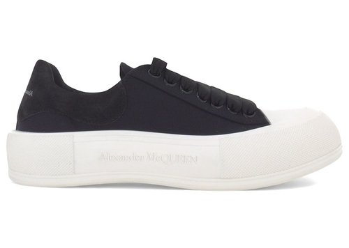 Alexander McQueen Deck Skate Plimsoll - Black/White - 729586W4MV71070