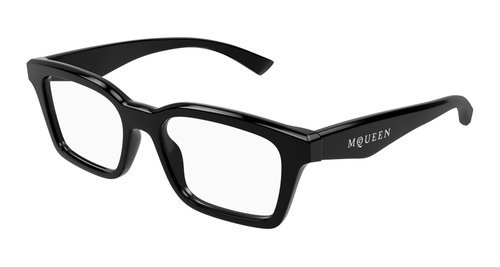 Alexander McQueen Demo Rectangular Eyeglasses AM0476O 001 53 - Black - AM0476O00153