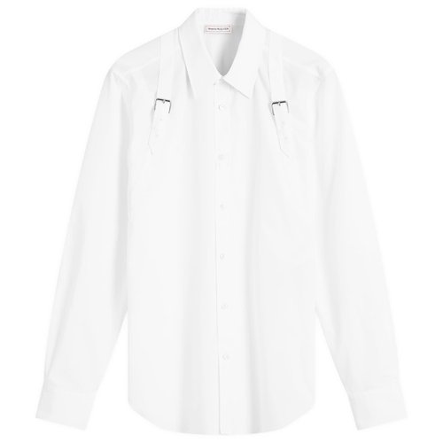 Alexander McQueen Double Strap Harness Shirt - Optical White - 792106QNAAD9000