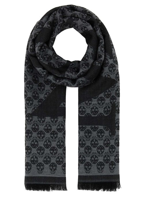 Alexander McQueen Embroidered Wool Foulard - 8353754200Q1461