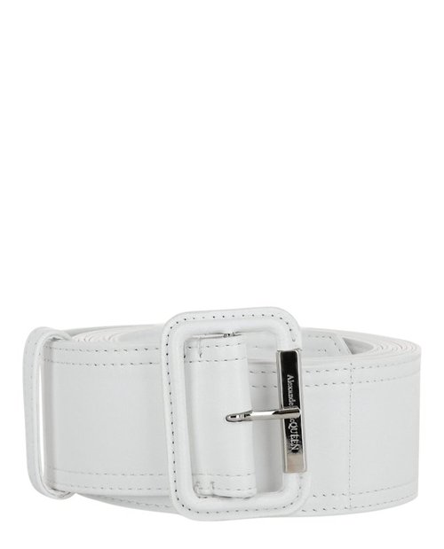 Alexander McQueen Extra Long Trench Belt - White