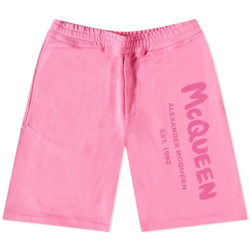 Alexander McQueen Bermuda Shorts With Graffiti Logo Print - 688717QUZ810917