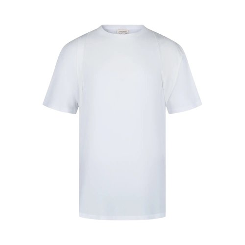 Alexander McQueen Harness Cotton T-Shirt - White - 639972QTX049000