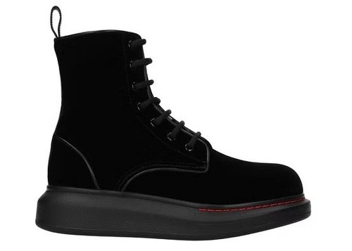 Alexander McQueen Hybrid Lace Up Boot - Black - 586395W4IKX1000