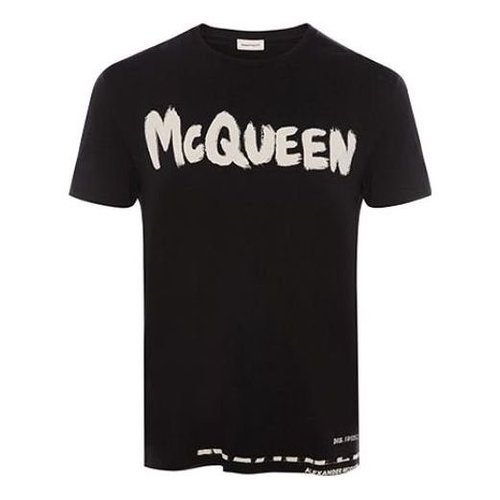 Alexander McQueen Knit Short Sleeve - Black - 622104QPZ570901