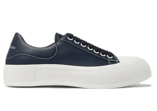 Alexander McQueen Deck Lace Plimsoll - Navy/Blue - 667817WIABK4472