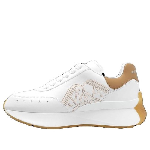 Alexander McQueen Leather Sprint Runner - White/Tan - 781503WIDNI8750