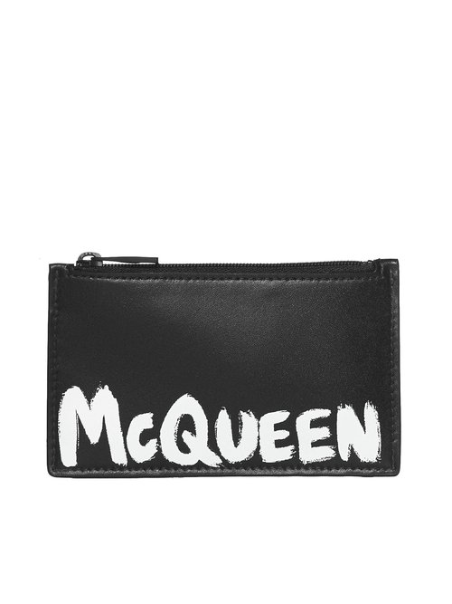 Alexander McQueen Logo Detail Leather Card Holder - 1070 - 6831171AAMJ1070