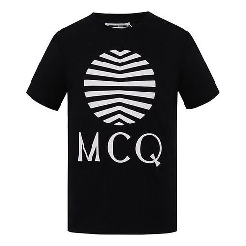 Alexander McQueen Logo Printing T-Shirt - Black - 291571ROT371000