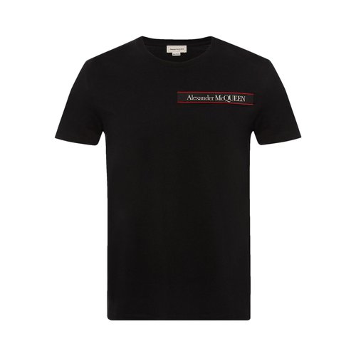 Alexander McQueen Logo T-Shirt - Black - 642662QTX740901