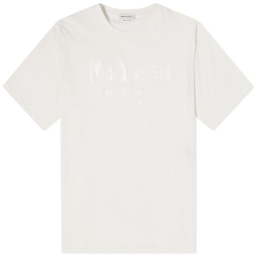 Alexander McQueen Graffiti Logo Cotton T-Shirt - 0954 - 659729QZAD30954