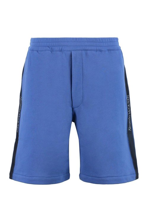Alexander McQueen Logo-tape Elasticated Waistband Jersey Shorts - 642668QUX750923