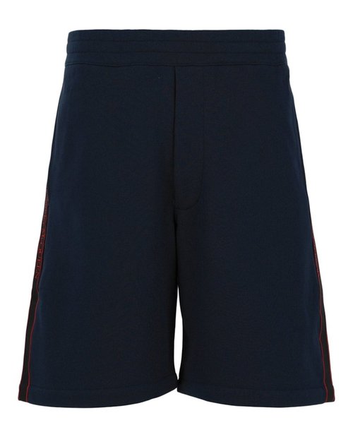 Alexander McQueen Logo Tape Shorts - Navy Blue - 642668-QTX75-913